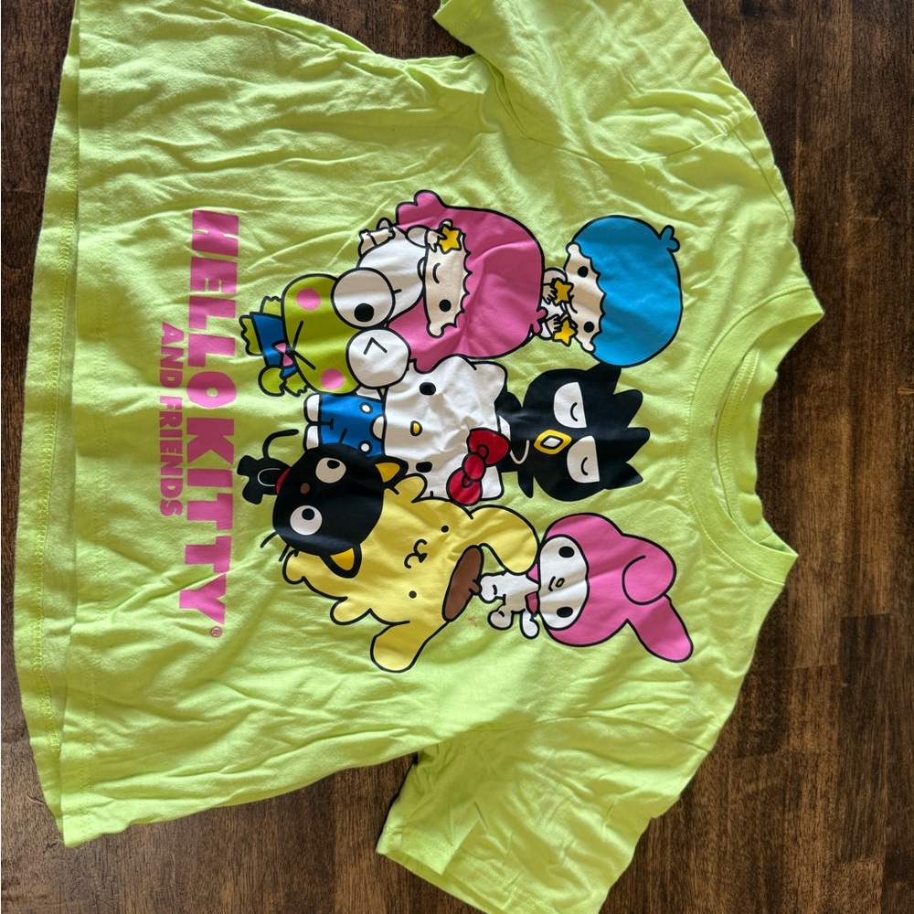 Hello Kitty Green and Pink Short Sleeve Tee